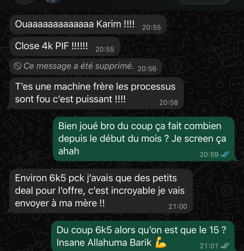 Un client encaisse 4 000 euros