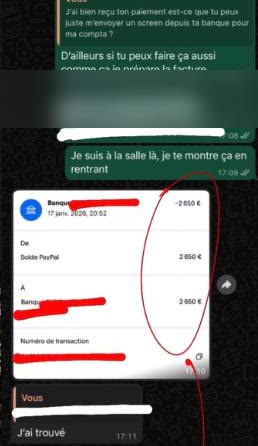 Virement de 2 850 euros